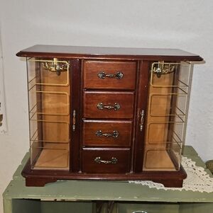 Vintage Wooden Jewelry Box